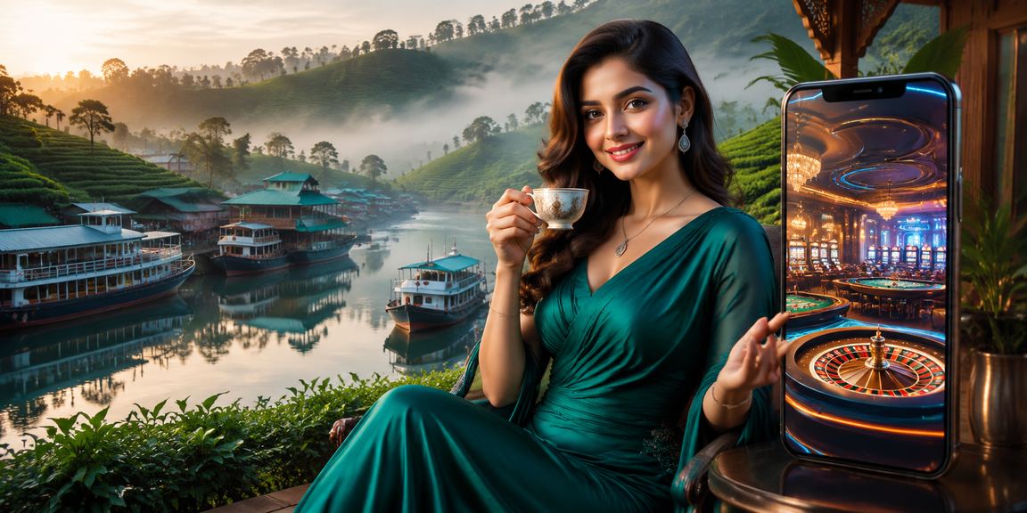 সিলেটের চা বাগানে মোবাইলে 2026x জ্যাকপট গেম খেলার দৃশ্য